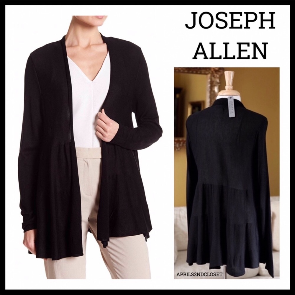 BLACK CARDIGAN DUSTER CARDI A3C - Picture 8 of 8